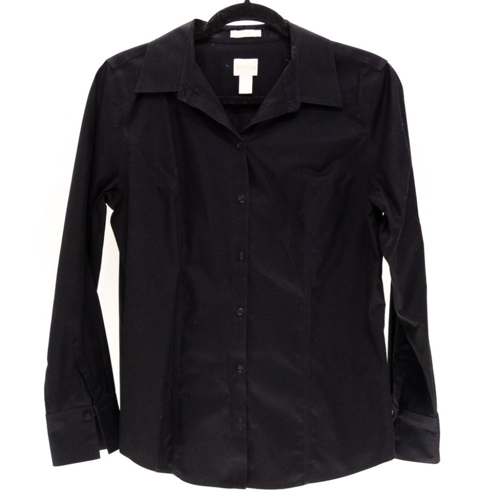 Chico's No Iron Dress Shirt Size 0.5